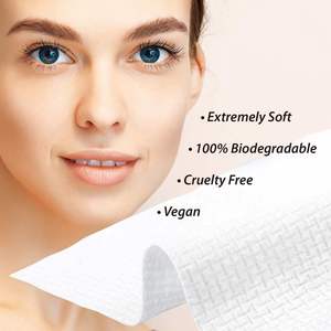 Toallitas Faciales Desechables 100% Biodegradables USDA, Aprobadas por Dermatólogos para una Exfoliación Suave, 85GSM, de Algodón, 26x30cm - Product Image 4
