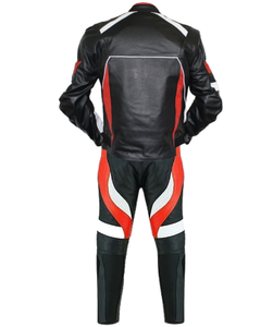 ชุดแข่งรถมอเตอร์ไซด์หนัง2ชิ้นแบบออกแบบได้ตามต้องการระบายอากาศป้องกันและขี่มอเตอร์ไซค์ - Product Image 3