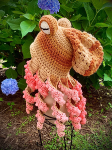 Bonnet unisexe personnalisé en crochet pieuvre, chapeau torsadé Kraken pour adultes, en coton imprimé, idéal pour les fêtes, les aventures en plein air, la plage et la pêche! - Product Image 3