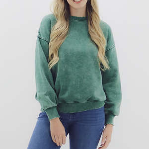 Sweat-shirt pour femmes en tissu délavé personnalisé, prix de gros, sweat-shirt pour femmes de haute qualité à prix raisonnable - Product Image 2