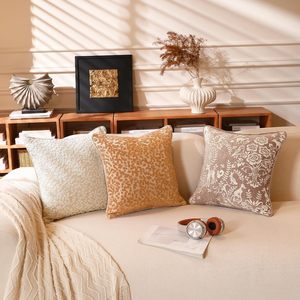 Cojín Decorativo Naranja para Sofá 18X18, Fundas de Cojín de Chenilla para Sofá, Sala de Estar, Dormitorio, Cojines Decorativos Sin Látex - Product Image 2