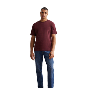 T-Shirt Homme 100% Coton Décontracté Anti-rides Manches Courtes Jersey Lourd Streetwear avec Logo Personnalisé ou Design Uni - Product Image 2