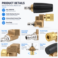 Adaptateur de buse pivotante à 360 degrés en laiton pour nettoyeur haute pression Sinodiving, pour le lavage de voitures