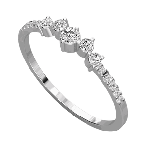 แหวนหมั้นเพชรทรงกลมสำหรับเธอ - Product Image 1