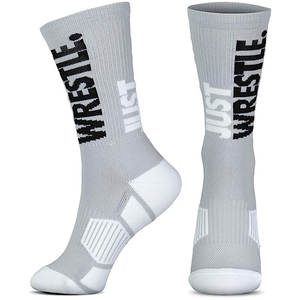 Chaussettes en coton Happy Embroidery, unisexes, personnalisées avec logo pour hommes, chaussettes de designer pour la lutte et le quotidien - Product Image 1