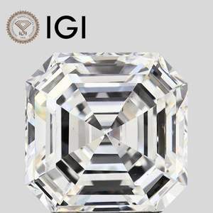 Diamant de laboratoire Asscher 5 carats E VVS2, certifié IGI, taille Asscher - Product Image 1