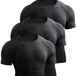 T-shirt de sport pour homme à manches longues, col roulé, respirant, protection UV, pour entraînement de MMA, BJJ, arts martiaux, avec logo personnalisé - Product Image 3