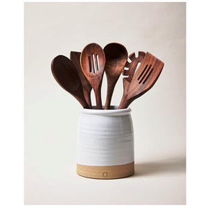 Servidor de ensalada de madera de 10,5 pulgadas, cuchara de madera de Acacia para servir, juego de servidor de ensalada de madera de 2 KETCHENWAR ÚNICO HECHO A MANO - Product Image 4