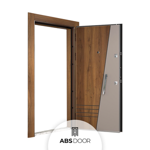 ประตูเหล็ก ABSDOOR FLAX ดีไซน์ทันสมัย ป้องกันเสียงรบกวน พร้อมระบบปรับความร้อนด้วยมือ สำหรับภายในอพาร์ทเมนต์และภายนอก ผลิตจาก PVC ประเทศตุรกี - Product Image 1