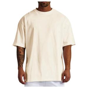 Camiseta de calle de gran tamaño personalizada para hombre, camisetas gruesas de Algodón 100% con hombros caídos, camiseta de talla grande de 250GSM para hombre - Product Image 4