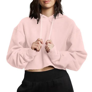 Sudadera Corta de Invierno con Capucha para Mujer, Marca Personalizada, para Entrenamiento y Fitness, con Forro Polar, Impresión de Logotipo Personalizado en la Parte Delantera - Product Image 6