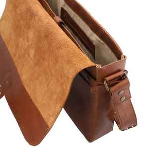 Sac à ordinateur portable en cuir véritable de style professionnel, best-seller, logo personnalisé, haute qualité et utilisation en extérieur - Product Image 5