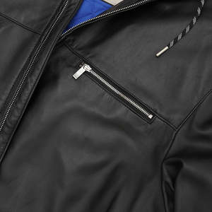 Personnalisé 100% peau de mouton peau de vache pour hommes formel moto veste en cuir de haute qualité vêtements chauds d'hiver avec Logo avant Position - Product Image 3