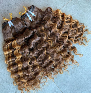 Extensions de cheveux vierges Remy humains non transformés de 30 pouces bouclés naturels du vendeur Style Curl italien trame unique vagues du Vietnam - Product Image 4