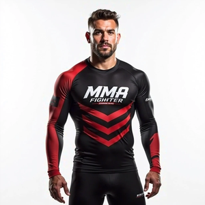 Rash Guard personnalisé sublimé à manches courtes Compression Fit Stretch caractéristique pour Jiu Jitsu Kimono De Jiu Jitsu - Product Image 5
