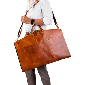 Housse de costume en cuir, sac à vêtements, fermeture éclair, léger, imperméable, housse de costume suspendue pour voyage, cadeau pour lui, demoiselles d'honneur, mariage, extérieur - Product Image 1