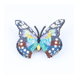 Broches bordados de nuevo diseño, broche de pez tiburón #007281, alambre de lingotes con cuentas, encaje de moda, precio bajo, tela al por mayor - Product Image 3