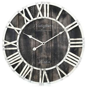 Horloge murale en bois sculptée à la main au design industriel élégant, en promotion, avec mouvement mécanique et plaque de 15 mm d'épaisseur - Product Image 1