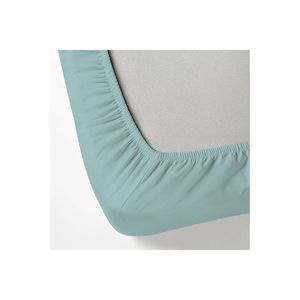 Juego de Sábanas Ajustables de Poliéster Azul de 100x200cm, Tamaño Individual, con 2 Fundas de Almohada, Suaves, Duraderas, Estilo Simple, Diseño Liso, 3 Piezas en Total - Product Image 2