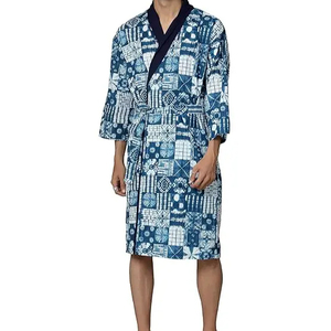 Peignoir en coton pour homme Vêtements de nuit Spa Wear Chemise de nuit - Product Image 1