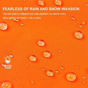 Oversized Men's Waterproof Windbreaker <b>Thin</b> Heated <b>Hoodie</b> Coat for Hiking Trekking Fishing XL Size Rainwear OEM Service - Product Image 6