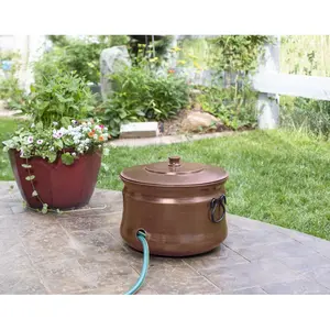 Enrouleur de tuyau d'incendie mural support de pot pot de tuyau d'incendie équipement de lutte contre l'incendie enrouleur de tuyau d'incendie concepteur cuivre métal planteur tuyau - Product Image 4