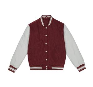 High Street Style Satin Varsity Jacket Sports d'équipe et Club Nom Logo Baseball Letterman University Jacket Tissu respirant - Product Image 1
