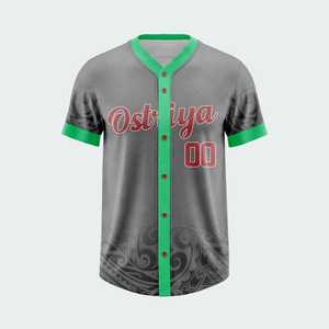 Full <b>Button</b> <b>up</b> <b>Short</b> <b>Sleeves</b> Baseball Jersey for Men Hip Hop Sports Wear Baseball Jersey In Cheap Price - Product Image 5