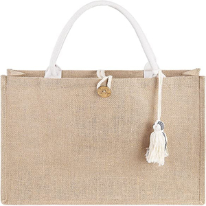 Haute qualité Logo personnalisé Jute sac de plage coton toile sac article personnalisé Style motif lettre Promotion ENG - Product Image 2