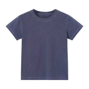 Vente en gros de tops courts vêtements Offre Spéciale lavage à l'acide respirant surdimensionné de haute qualité poids lourd uni unisexe été t-shirt pour hommes - Product Image 2
