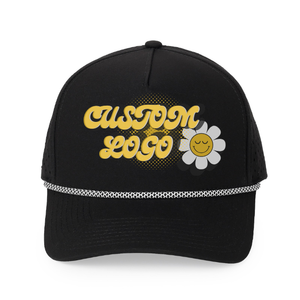 Chapeau de conception de trou de découpe laser avec logo personnalisé Casquette de sport imperméable à 5 panneaux de baseball Style corde à bord incurvé de golf perforé - Product Image 1