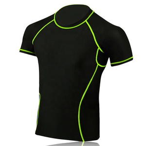 2025 Digital impreso ropa de compresión de manga corta MMA Rash Guard camisetas deportivas transpirables para hombres - Product Image 6