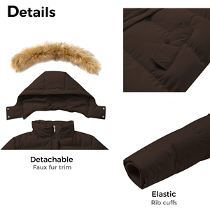 Manteau parka à capuche épais et chaud pour femmes, parka d'hiver pour femmes, pardessus, veste parka épaisse et chaude pour femmes, nouvel arrivage - Product Image 6