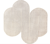 Tapis moderne en laine 100% à boucles coupées, fabriqué à la machine, pour salon et ensembles de tapis.