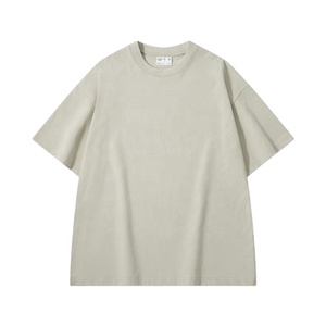 T-shirt Homme Oversize en Coton 300 g/m² de Haute Qualité, Épaules Tombantes, Manches Courtes, Coupe Ample, Uni, Décontracté, Été 2025 - Product Image 1