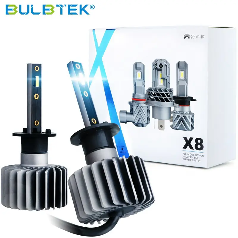 BULBTEK X8-H1C हेडलाइट 12V कार headlamp बल्ब प्रतिस्थापन का नेतृत्व किया
