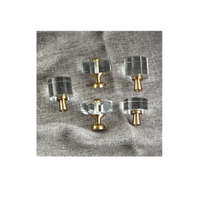 Perilla de puerta de acrílico y armario Tiradores de latón natural y acrílico Accesorios para muebles Producto más vendido - Product Image 3