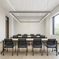 Luminaire suspendu linéaire LED pour salle de formation, 1800 mm, luminaire suspendu LED pour bureau, cadre en aluminium