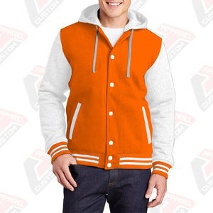 Chaqueta universitaria cálida y elegante para hombre, capucha 100% de algodón polar bordado Technics, impresión Digital lavada a la piedra, Invierno personalizado - Product Image 6