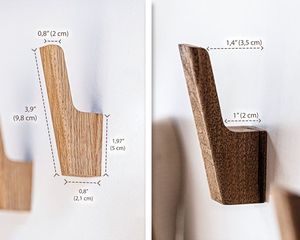 Modern Wooden Coat Hanger 4pcs Return Old Wall Hooks Decor Wall Hook Rack <b>for</b> Bathroom Wardrobe Bag Use - Product Image 6