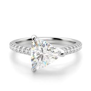 Anillo de compromiso Moissanite Trillion Cut - Product Image 6