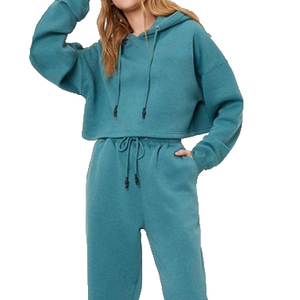 Sweat à capuche à capuche pour femmes avec capuche réglable pour la saison d'automne, prix de gros avec logo sur le devant - Product Image 2