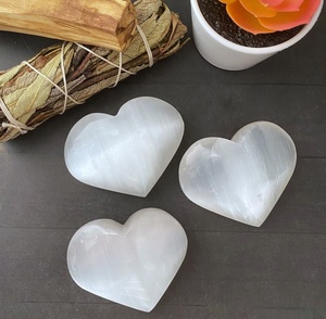 ขายส่งคริสตัล Selenite พองหัวใจพลอยหัวใจที่มีคุณภาพสูงพองหัวใจสำหรับคริสตัลของขวัญรักสำหรับขาย - Product Image 5