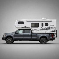 Camping-car amovible pour pick-up, en aluminium, à carrosserie rigide, pour les voyages tout-terrain en véhicule utilitaire lourd