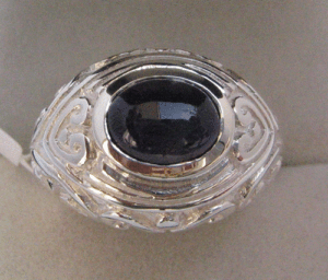 Bague en argent sterling pour homme avec bijoux en rhodium - Product Image 1