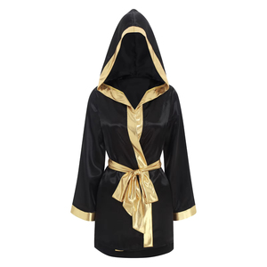 Wrestling <b>Boxing</b> <b>Robe</b> with Hood <b>Boxing</b> <b>Robe</b> for Men and Women Satin Custom Jiu Jitsu Kimono MMA <b>Boxing</b> <b>Robe</b> - Product Image 1