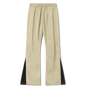 Pantalones de chándal con logotipo personalizado, pantalones con estampado DTG sólido, pantalones de chándal acampanados con cintura elástica para correr, pantalones apilados de Hip Hop para mujer de oficina - Product Image 3