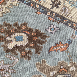 Customizable Traditional Persian Oushak Wool Area Rug Vibrant Hand Knotted Carpet Loop Pile Non-Slip Washable Eco-friendly <b>for</b> - Product Image 3