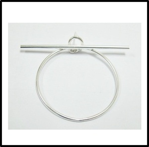 เงิน 925 Big Bar Hoop Earpins ออกแบบโรงงานขายส่งเครื่องประดับในประเทศไทย - Product Image 1