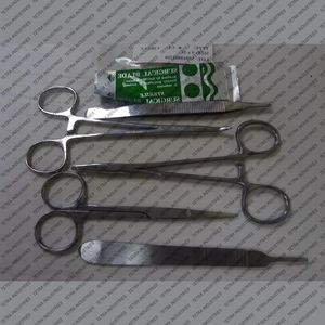 Kit de sutura de oreja de perro profesional de 7 Uds., juego de instrumentos veterinarios quirúrgicos, herramienta de cierre de heridas caninas, Kit de sutura de acero inoxidable - Product Image 4